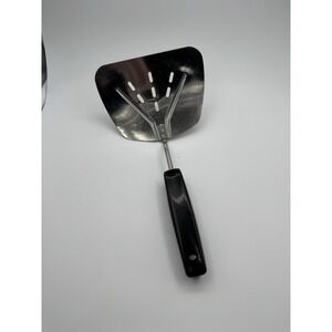 Vtg Foley Chrome Plated Slotted Angled Turner Spatula